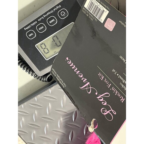 Leg Avenue Rockin Fox Kit OS Furry Headband & Tail Set Pink Black NEW Deadstock - Picture 9 of 9